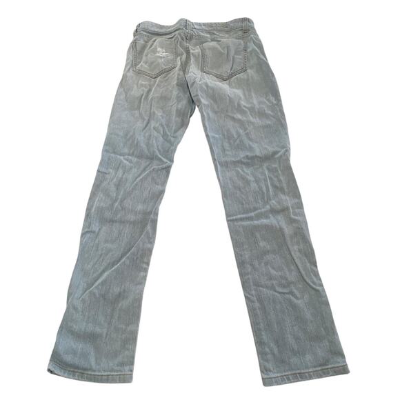 Car Mar Jeans Womens 24 Light Wash Distressed Ripped Straight Leg Made USA Denim - Picture 2 of 9